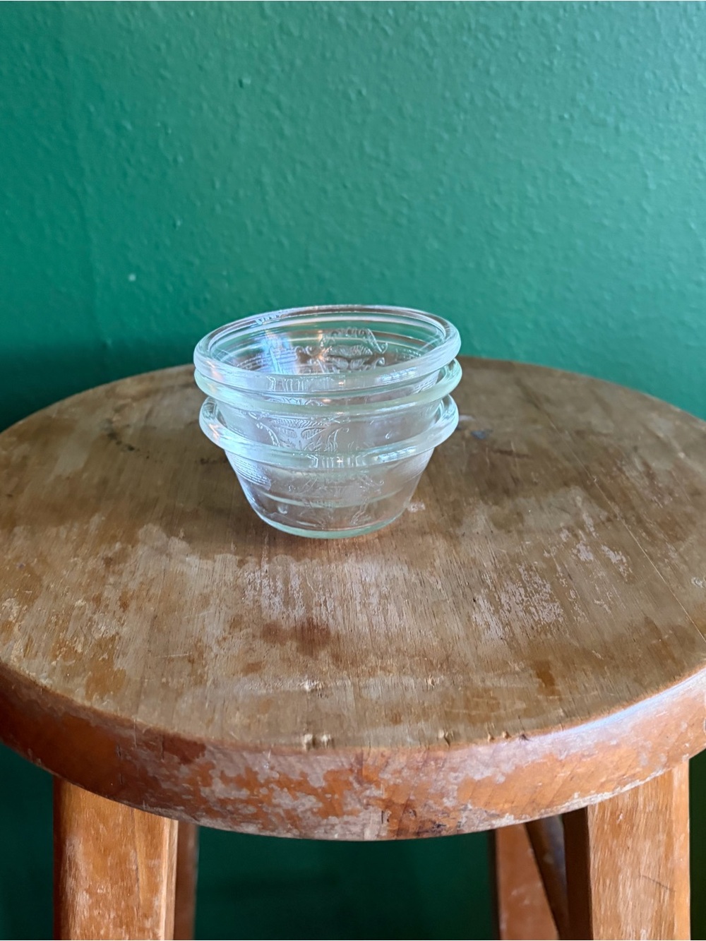 Vintage Glasbake 286 Glass “Poppy and Shield” Ramekins circa 1919, set of 3